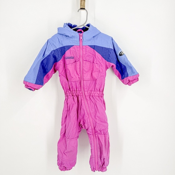 Vintage Columbia Kids Jacket - Pink and Blue